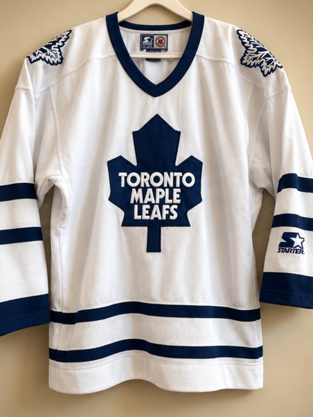 Vintage 90s Toronto Maple Leafs Starter NHL Hockey Jersey White Men’s Larg